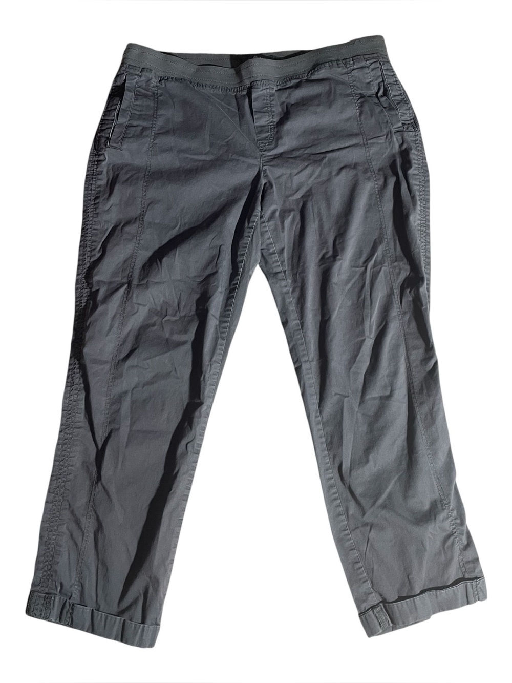 C2- Eddie Bauer Women’s 18 Gray Casual Stretch Chinos